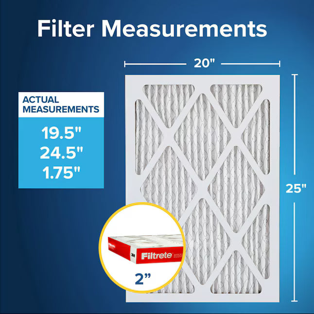 Filtrete™ - 3M 20 x 25 x 2 MERV 11 1000 MPR Allergen Defense Electrostatic pleated Air Filter