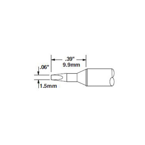 Metcal CVC-7CH0014S Chisel Solder Tip Cartridge, 1.35mm