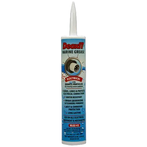 CAIG DeoxIT® L27-ME-Q8T Electrical Marine Grease, Quartz particles, 226g, grease tube cartridge with tip – use with standard caulking gun