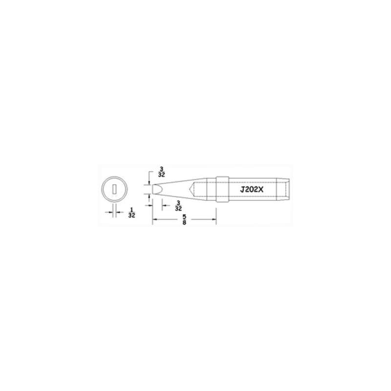 Hexacon J202X Soldering Tip for Therm-O-Trac Stations