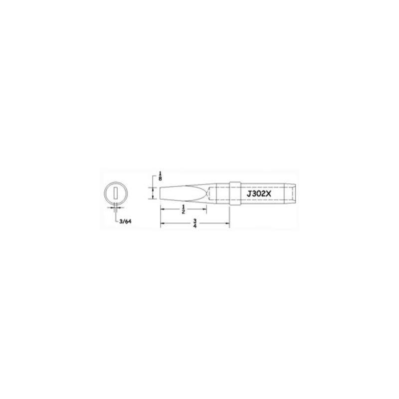 Hexacon J302X Soldering Tip for Therm-O-Trac Stations