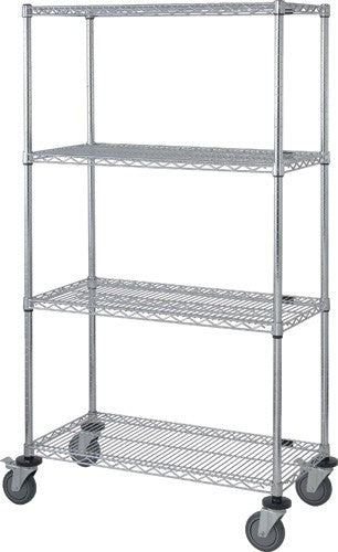 Quantum 4 Wire Shelf Mobile Cart M1848C46 - 18" x 48" x 69" High