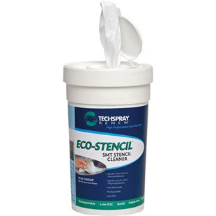 Techspray 1570-100DSP Eco-Stencil Wipes, Tub of 100 Wipes