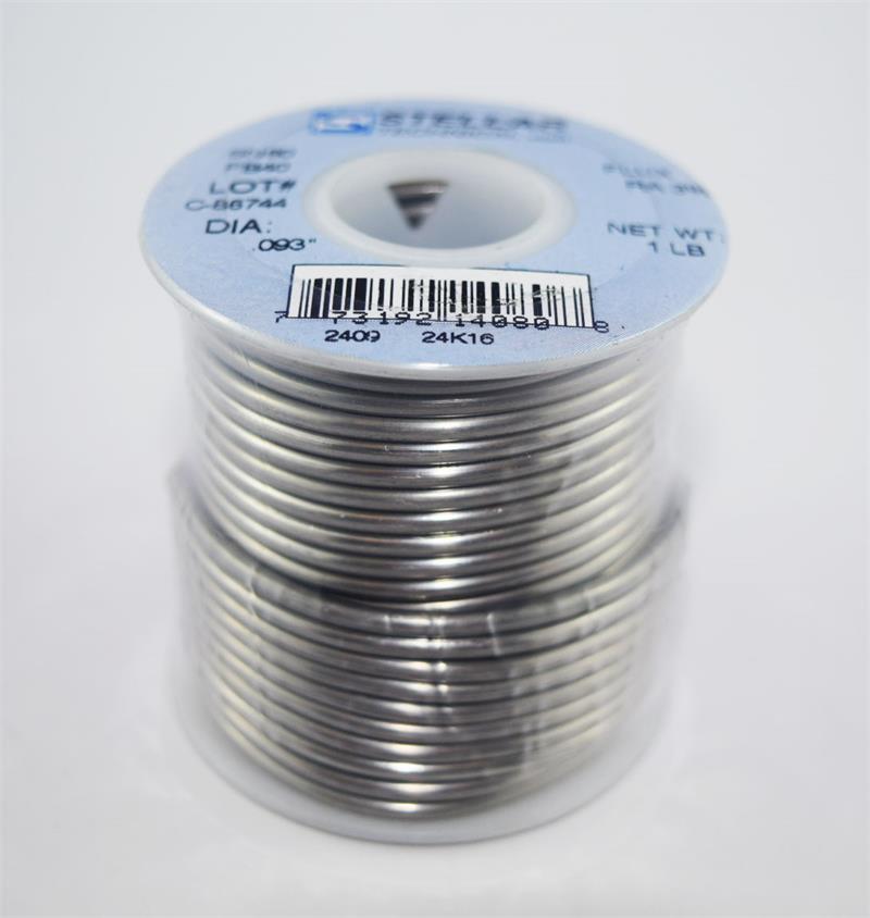Sn60/Pb40 (60/40) Rosin Core Solder Wire .093" Diameter - 1-lb. Spool