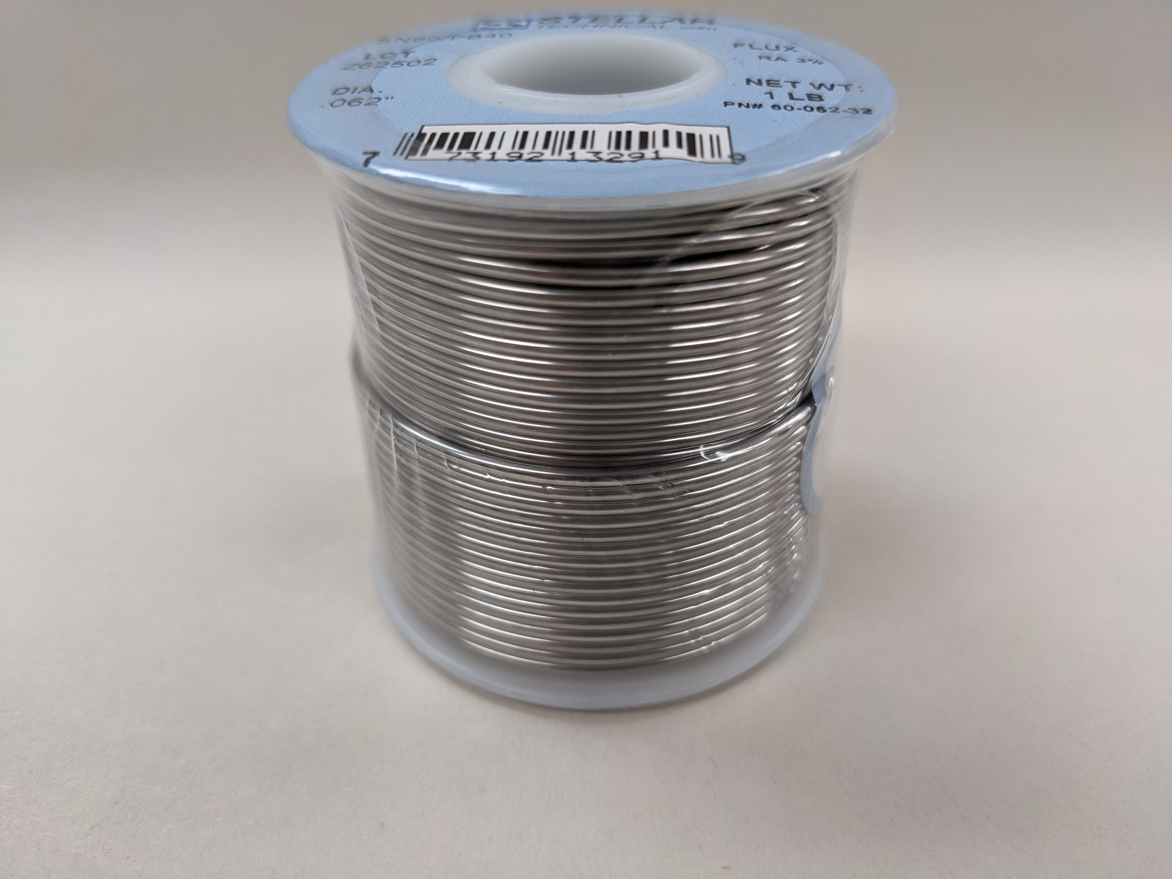 Sn60/Pb40 (60/40) Rosin Activated Solder Wire, 3% Flux, .062