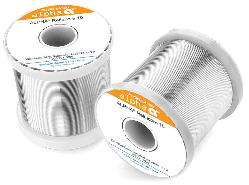 Alpha 110261, Sn10/Pb88/Ag2 High-Temp Solder Wire, Reliacore P2 .032" Diameter, 1 LB Spool