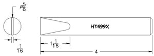 Hexacon HT499X 5/8" Dia Chisel Soldering Tip