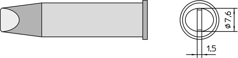 Weller XHTE T0054480299 Soldering Tip, 7mm Chisel