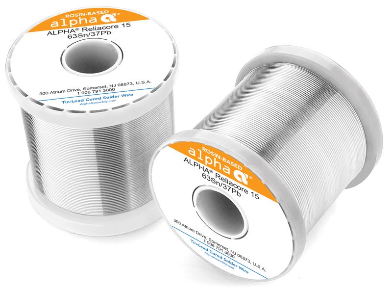 Alpha 110228, Sn63/Pb37 Reliacore RMA P2 .015" Diameter Solder Wire, 1 LB Spool