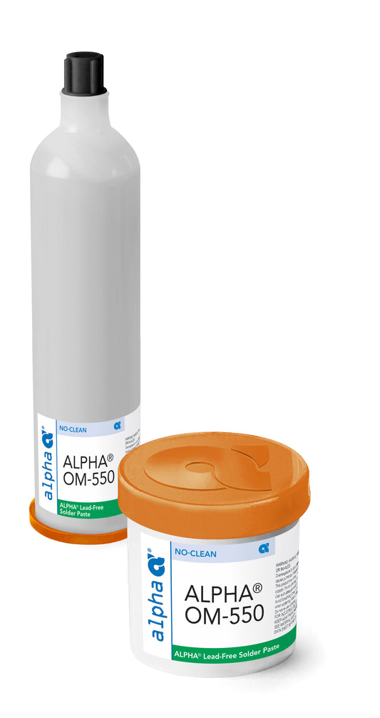 Alpha 243872, OM-550 Low Temperature No-Clean Lead-Free Solder Paste, Type 4, 500 Gram Jar