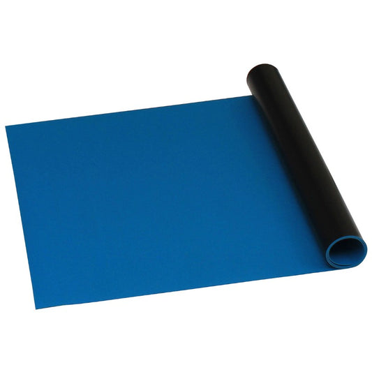Desco 65130 Statfree B2 Plus 2-Layer Vinyl, Dark Blue, 24" x 50' Bench Roll