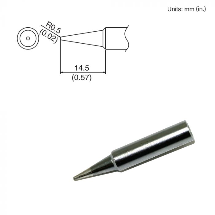 Hakko Tip T18-B Soldering Tip, Conical 0.5mm