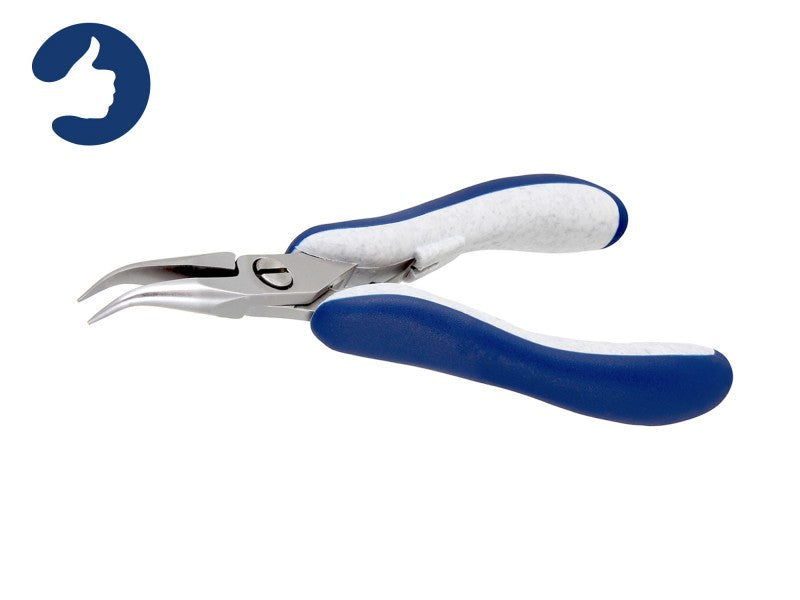 Ideal-Tek ES6023B.CR.BG Ergo-Tek Slim Pliers, Bent Nose, Smooth Jaws