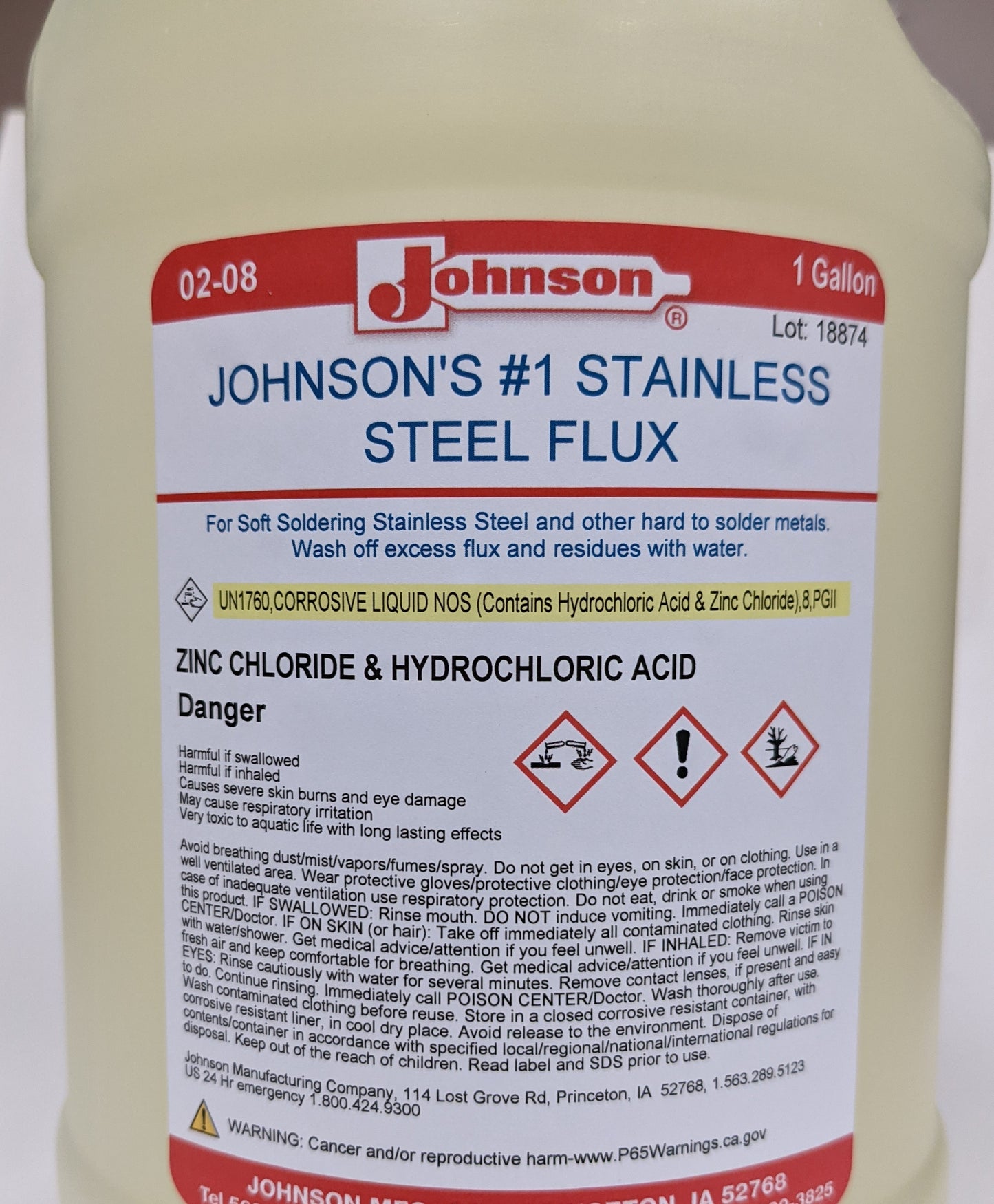 Johnson No.1 Stainless Steel Flux - Gallon