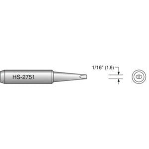 Plato HS-2751 Soldering Tip, 1.6mm Chisel