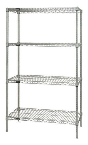 Quantum Chrome Wire Shelving Starter Kit WR74-1848C