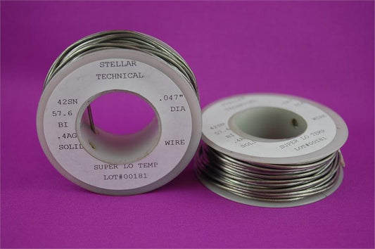 Super-Low Temp Lead-Free Solder Wire .047" Diameter, 1/4 LB Spool