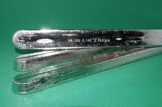 Sn96 Lead-Free Solder Bar, J-STD, 96.3Sn/3.7Ag, 1 LB Bar