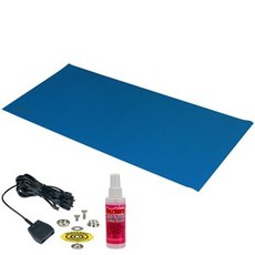 Desco 65135 Statfree B2 Plus 2-Layer Dark Blue Vinyl Table Mat, 24" x 48"
