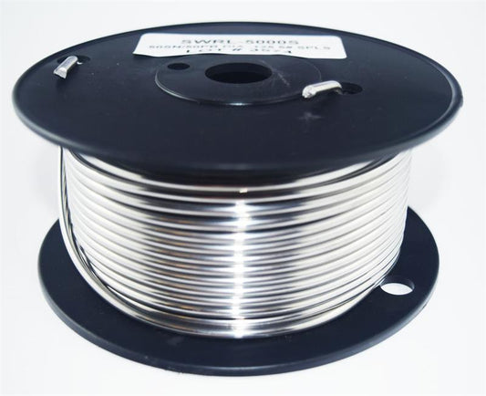 50/50 Solid .125" Diameter Solder Wire  - 5 lb Spool