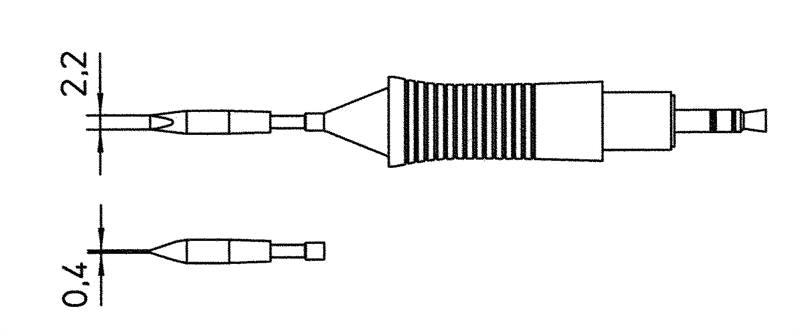 Weller RT8 / RTM 022 S T0054460899N .087" Chisel Tip Cartridge for WMRP Micro Pencil