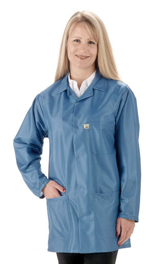 Tech Wear LEQ-43 Econoshield Blue ESD Smock, Small