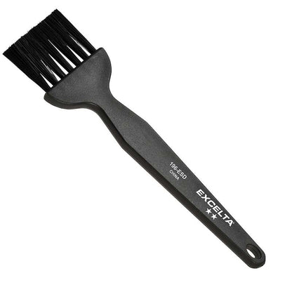 EXCELTA - 196-ESD, ESD Brush, Anti-Static, Straight, 1.5" x 0.13" Plastic Handle, 5.75" OAL