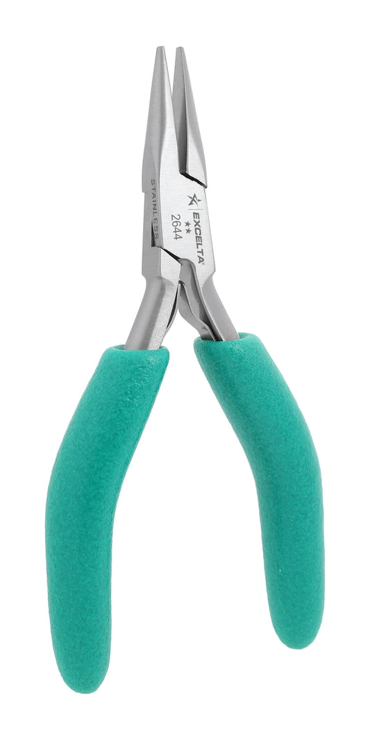EXCELTA - 2644 Pliers, Small Chain Nose, 0.906" Jaw, 4.75" OAL, Stainless Steel
