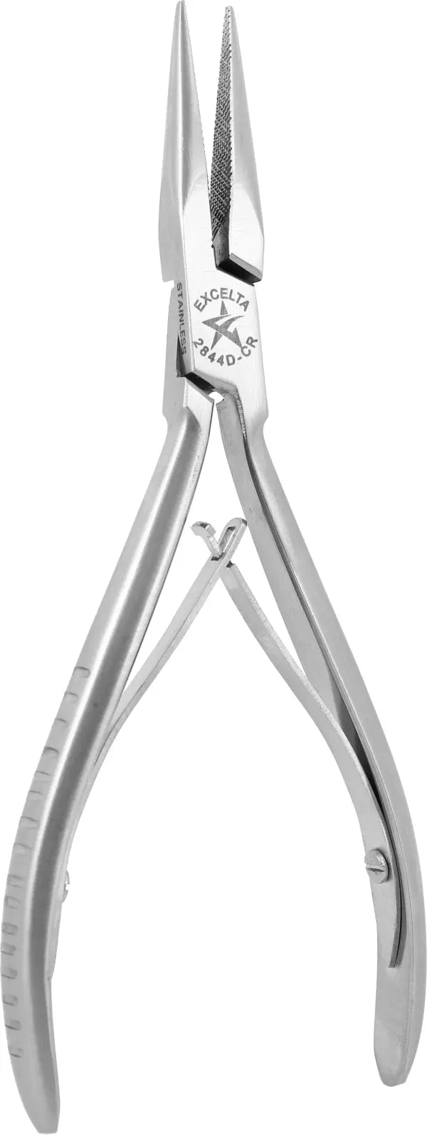 EXCELTA - 2844D-CR, Pliers, Medium Chain Nose, Serrated, 1.300" Jaw, 5.75" OAL, Stainless Steel