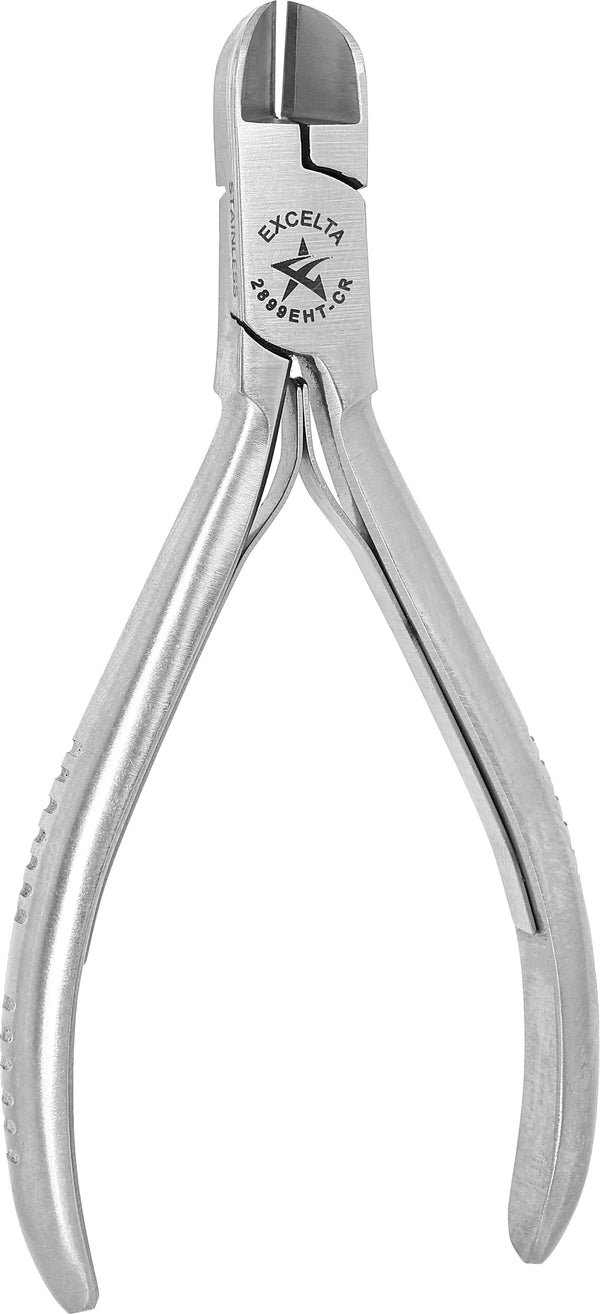 EXCELTA - 2899EHT-CR, Cutter, Hard Wire, Small Round Head, SS, Carbide Inserts, Cleanroom Safe, 4.5"