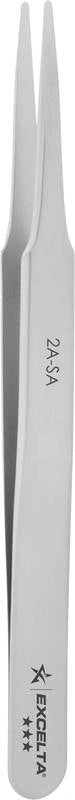 EXCELTA - 2A-SA, Tweezers, 3-Star, Straight, Tapered Flat Point, Anti-Mag. SS, 4.75" OAL