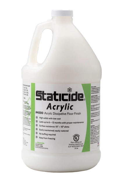 Staticide® 40001 Acrylic Dissipative Floor Finish, 1 Gal., Case of 4