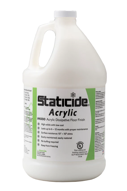 Staticide® 40001 Acrylic Dissipative Floor Finish, 1 Gal., Case of 4
