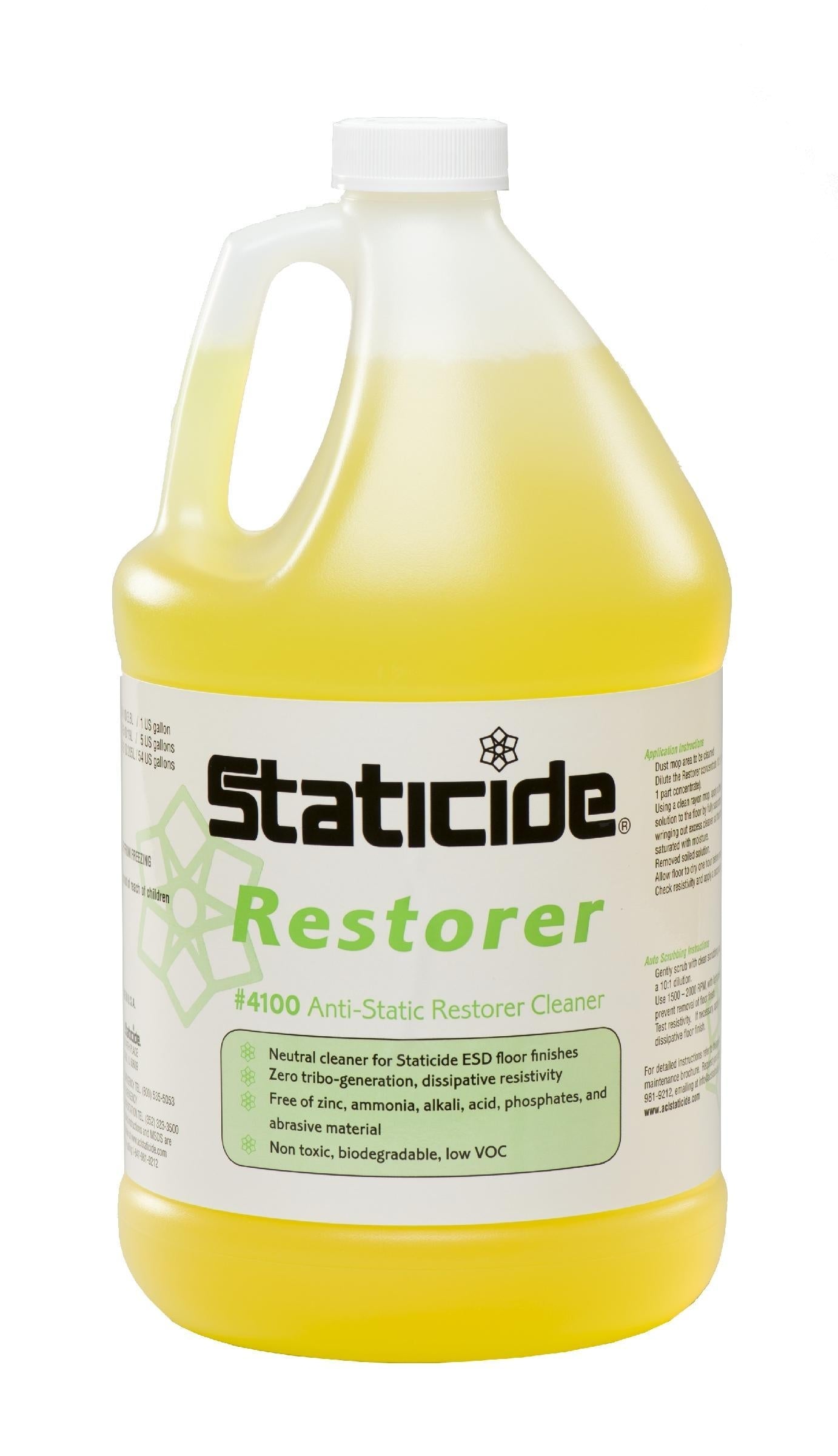 Staticide® 4100-1 Restorer Cleaner - Restores Gloss and Extends Staticide® Finish Strip Cycle