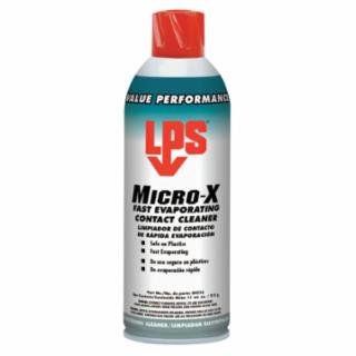 LPS Micro-X Fast Evaporating Contact Cleaner, 11 oz, Aerosol Can, Solvent Scent