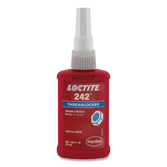 Loctite 242 Threadlocker, Medium Strength, Blue, 10mL Bottle