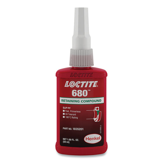 Loctite 680 Retaining Compound, 4000psi, Green, 50mL Bottle