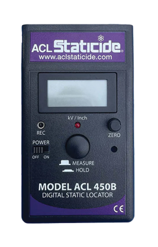 Staticide® 450B Digital Static Field Meter - Includes tester, case, and traceable calibration certificate