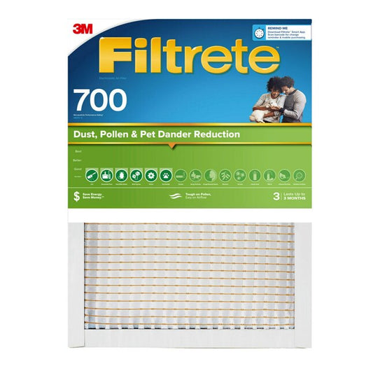 Filtrete™ - 3M Electrostatic Air Filter 700 MPR 722-4, 20 in x 30 in x 1 in, 1-Filter