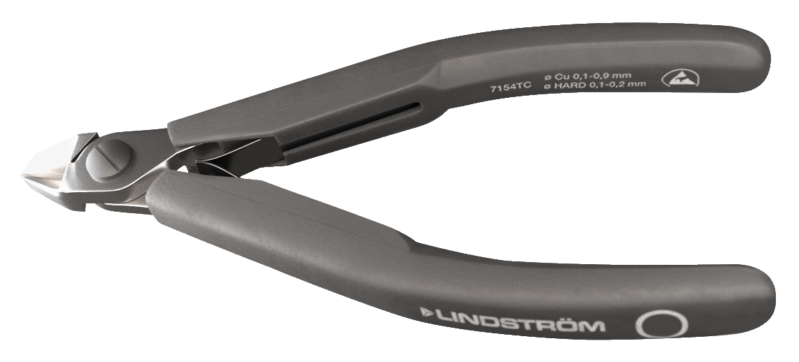 Lindström Precision Carbide Diagonal Cutters with Tapered Head for Hard Materials 7154 TC