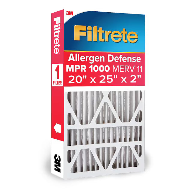 Filtrete™ - 3M 20 x 25 x 2 MERV 11 1000 MPR Allergen Defense Electrostatic pleated Air Filter