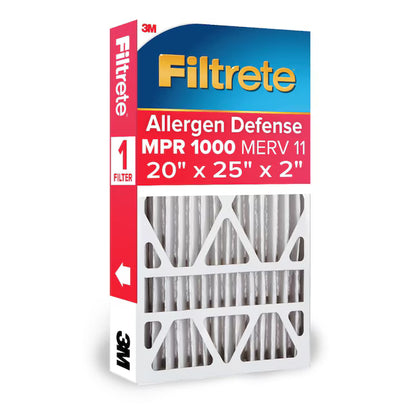 Filtrete™ - 3M 20 x 25 x 2 MERV 11 1000 MPR Allergen Defense Electrostatic pleated Air Filter