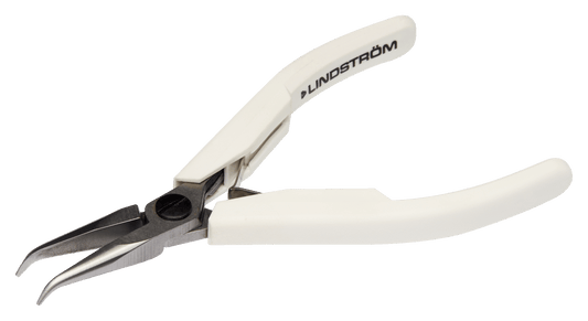Lindström 60° Bent Tip Snipe Nose Pliers with Synthetic Handle 7892