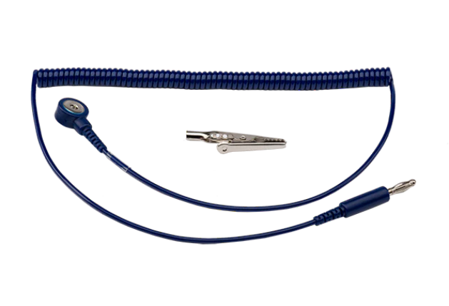 Staticide® 8150 Economy Wrist Strap, Dark Blue - Set includes economy wrist strap, 8150 economy coil cord, and alligator clip