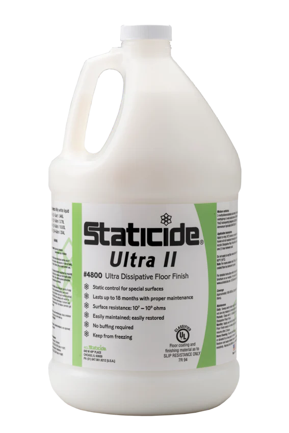 Staticide® 4800-1 Ultra II Dissipative Floor Finish for Any Static Control Environment, 1 Gal., Case of 4
