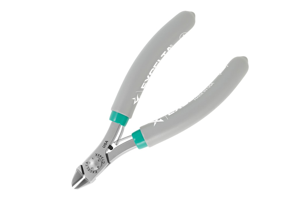 EXCELTA - C7245X Cutter, Hard Wire, Taper, Laser Flush Cut, Carbon Carbide Inserts, Short Hdl, 4.5"
