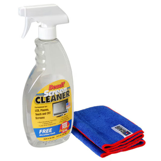 CAIG Labs CCS-503 Brand Screen Cleaner, white sprayer, 22 oz. fill, 12 x 12 microfiber cloth