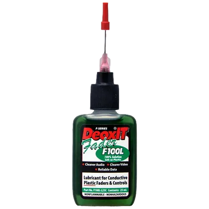 CAIG DeoxIT®  F100L-L25C Fader F-Series – Moving Contact Lubricant for Conductive Plastic Faders and Controls, 100% Liquid, No solvents, 25 mL