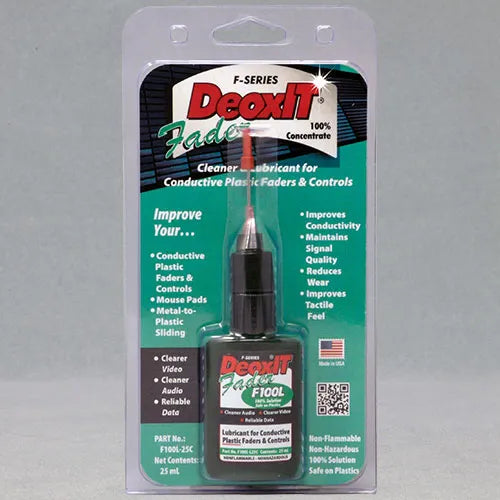 CAIG DeoxIT®  F100L-L25C Fader F-Series – Moving Contact Lubricant for Conductive Plastic Faders and Controls, 100% Liquid, No solvents, 25 mL