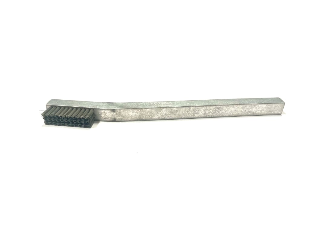 Gordon Brush 33SSA - Hand-Laced Scratch Brush, 3x11 Row, 0.003" Stainless Steel Wire w/Aluminum Handle